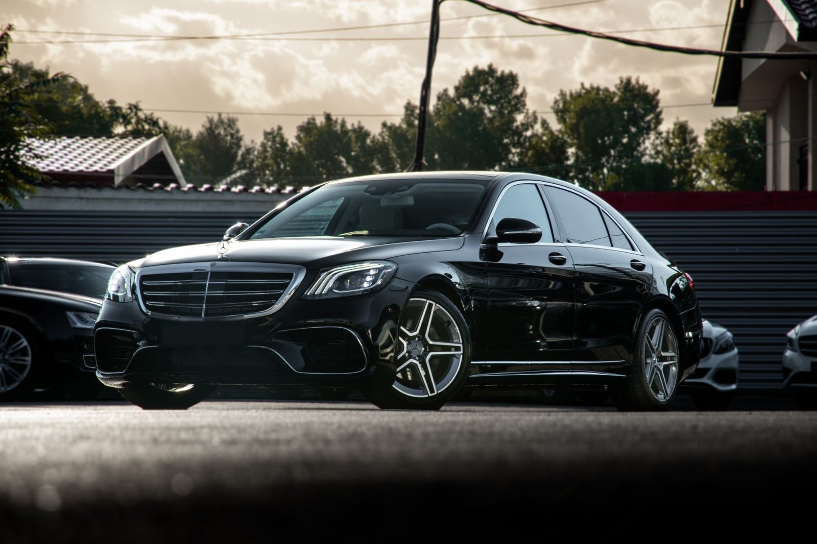 Black Mercedes-Benz S-Class luxury sedan